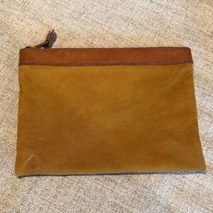 Madewell Canvas & Leather Heavy Duty Zip Pouch Used